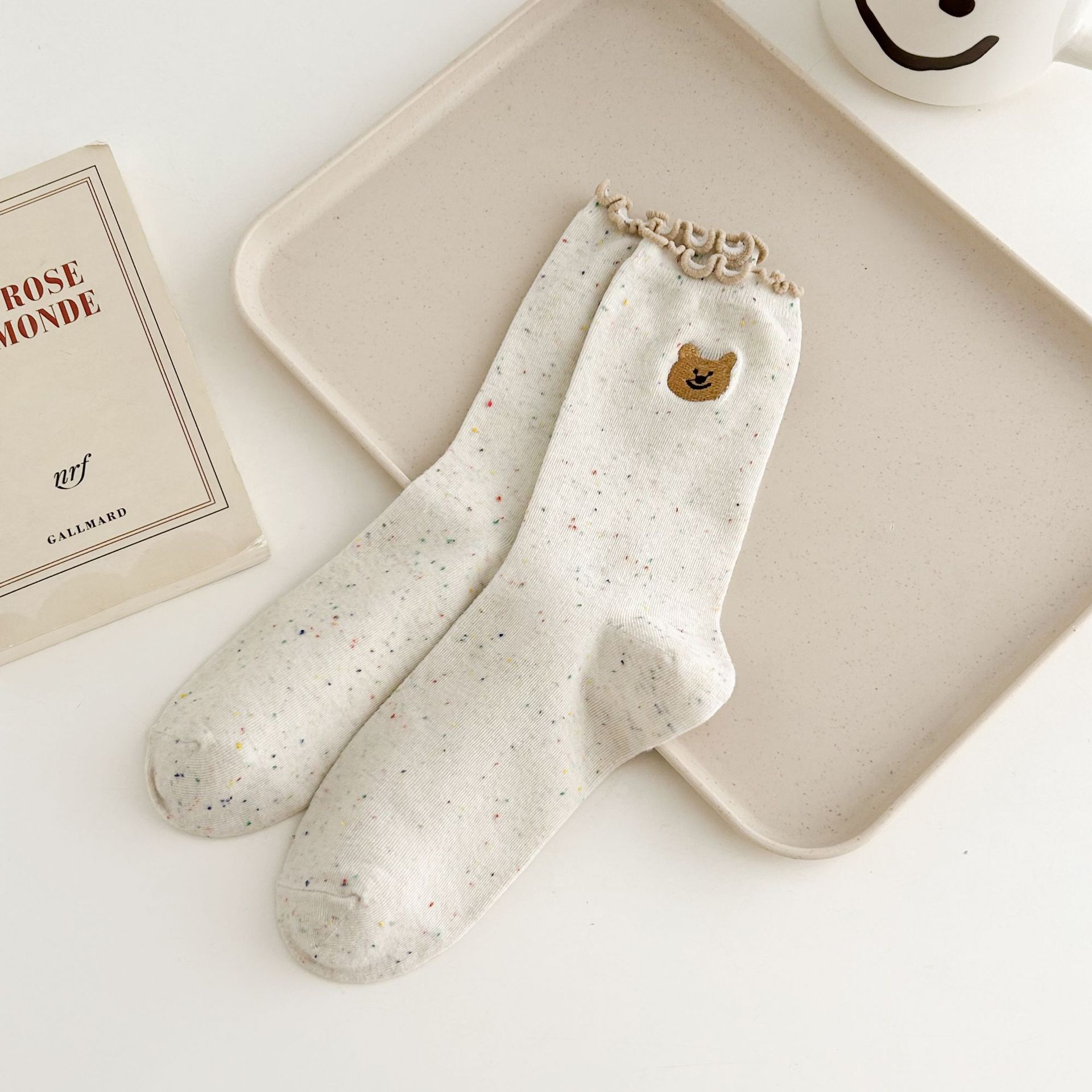 Vyšívané medvědí podkolenky