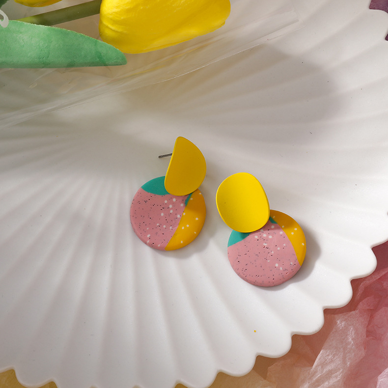 추상 기하학 귀걸이