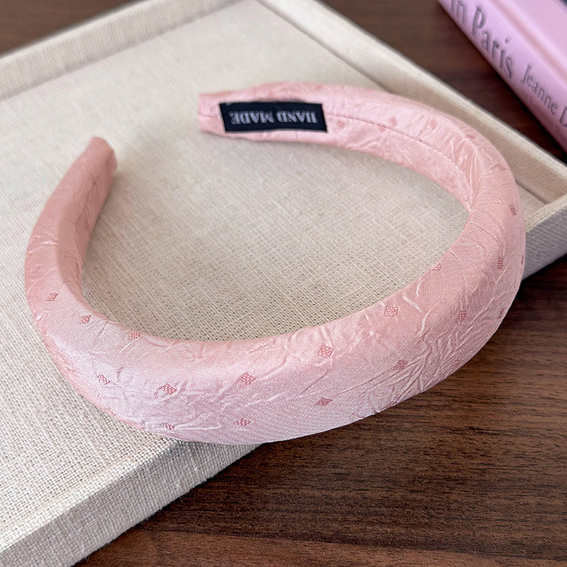 Bandă pentru Păr din Spumă Roz în Stil Coreean