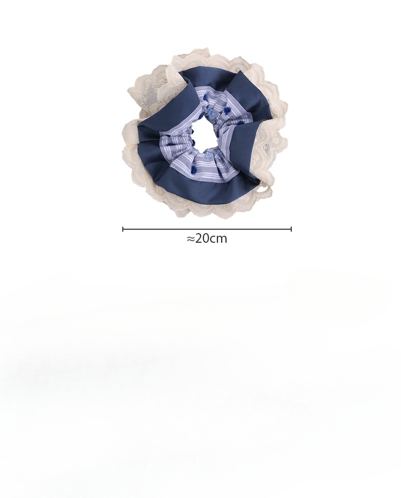 Słodkie Niebieskie Koronkowe Scrunchies