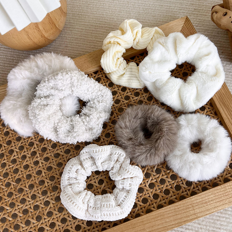 Élastiques à Cheveux Scrunchies Pelucheux