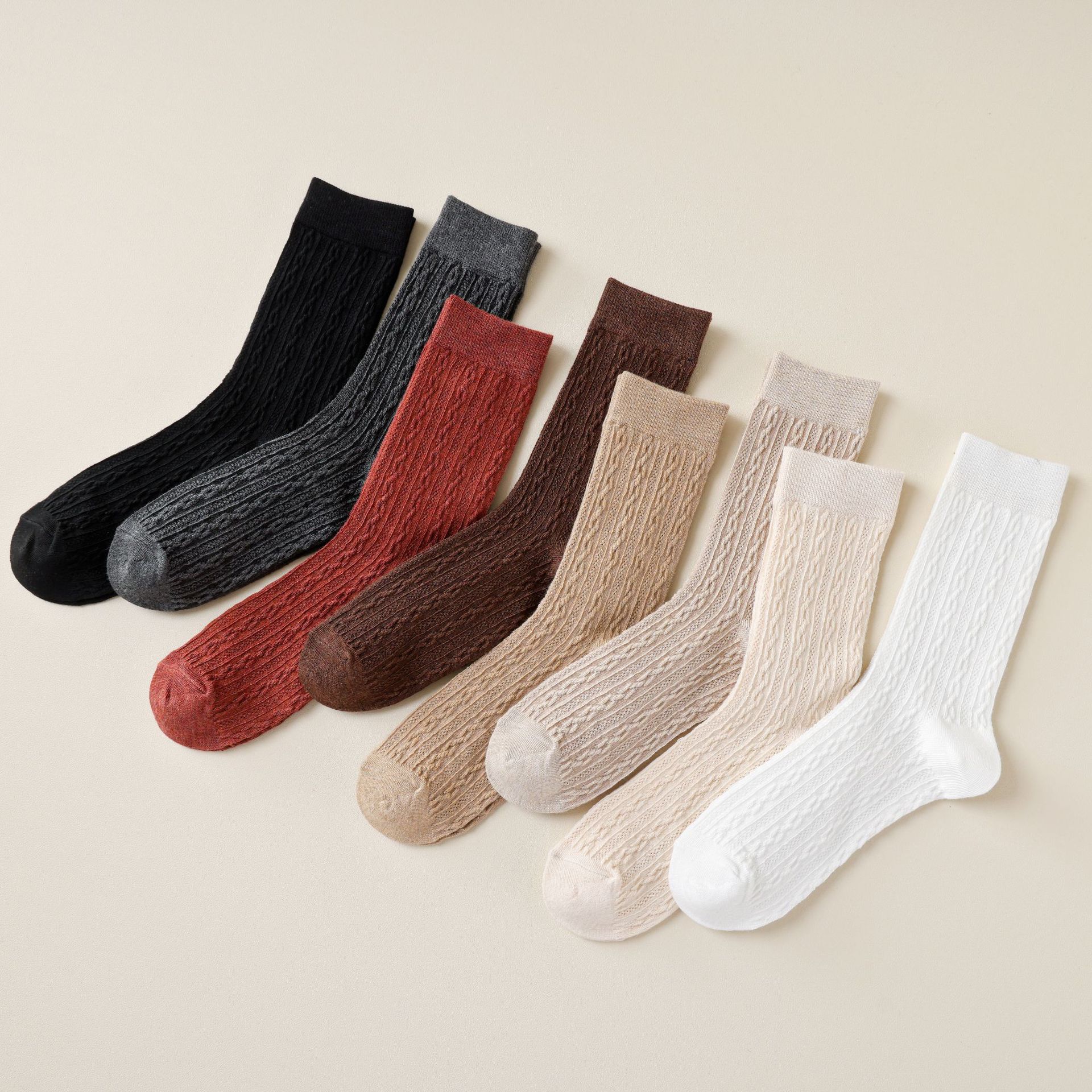 Pletené ponožky do půlky lýtka