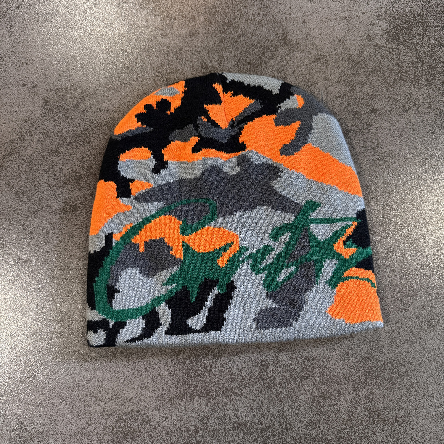 Strickmütze Retro Tarnung mit Buchstaben