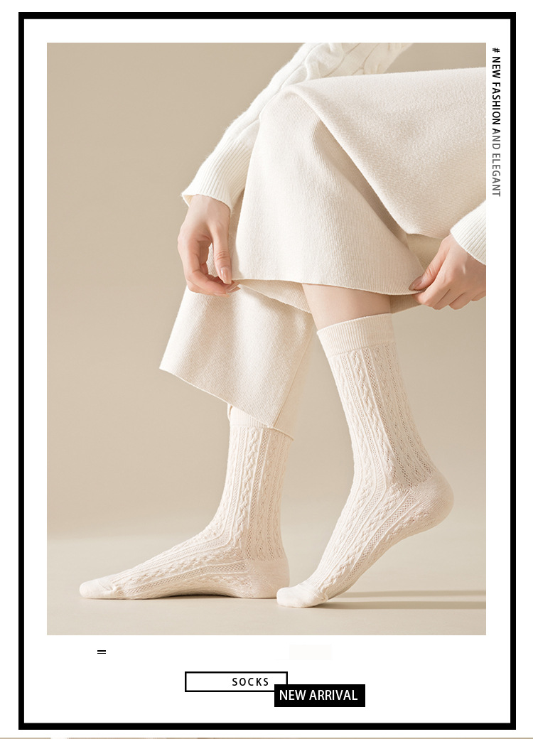 Pletené ponožky do půlky lýtka