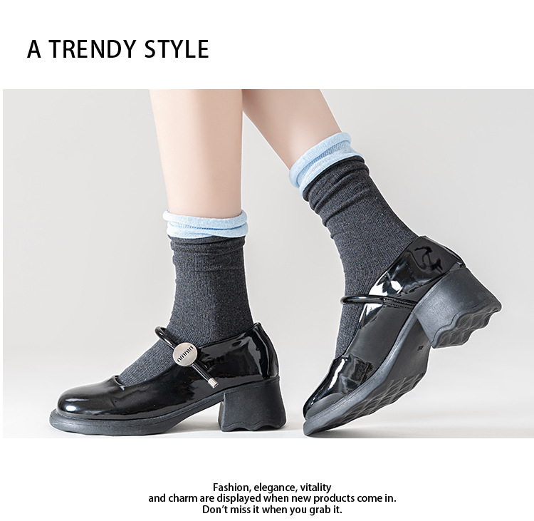 Meias Meia Cano Color-Block