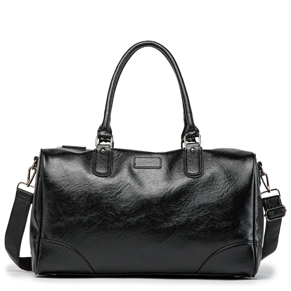 حقيبة كتف جلدية كبيرة السعة