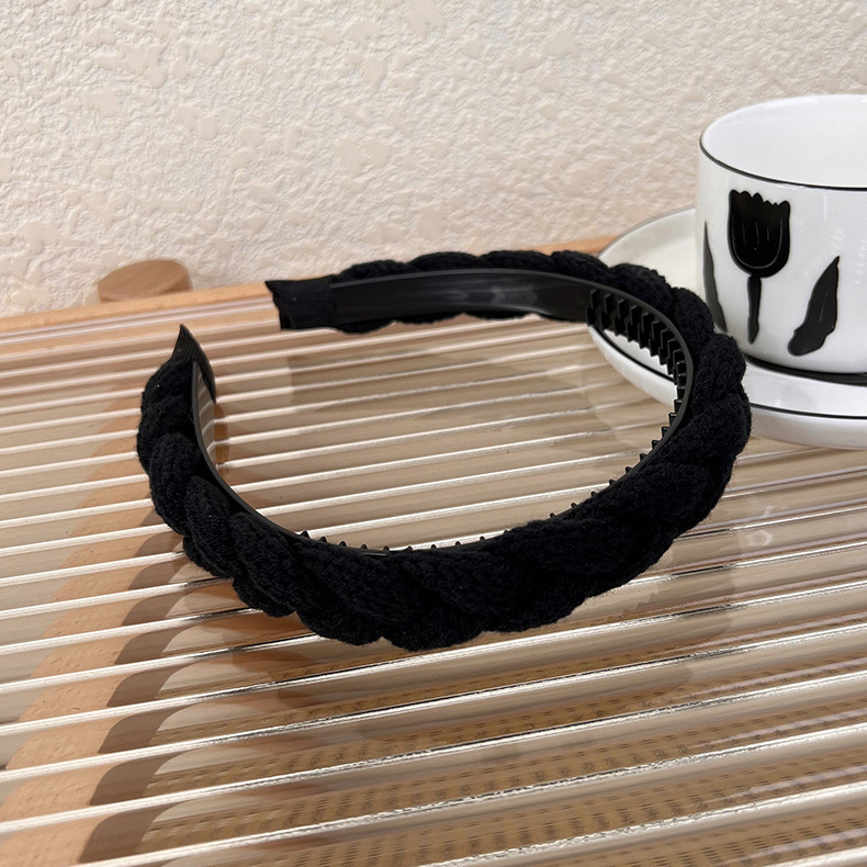 Cinta para el Cabello Negra de Punto