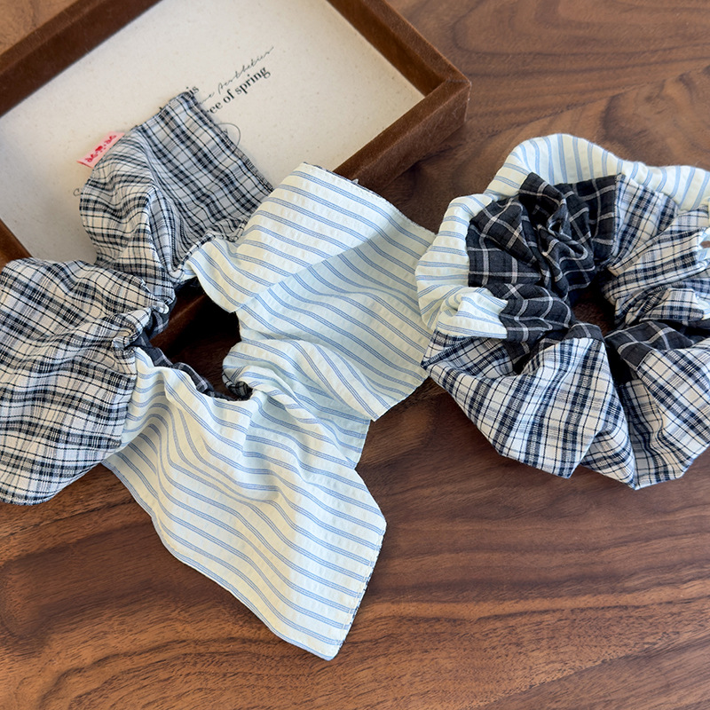 カラーブロック プラッド スクランチー