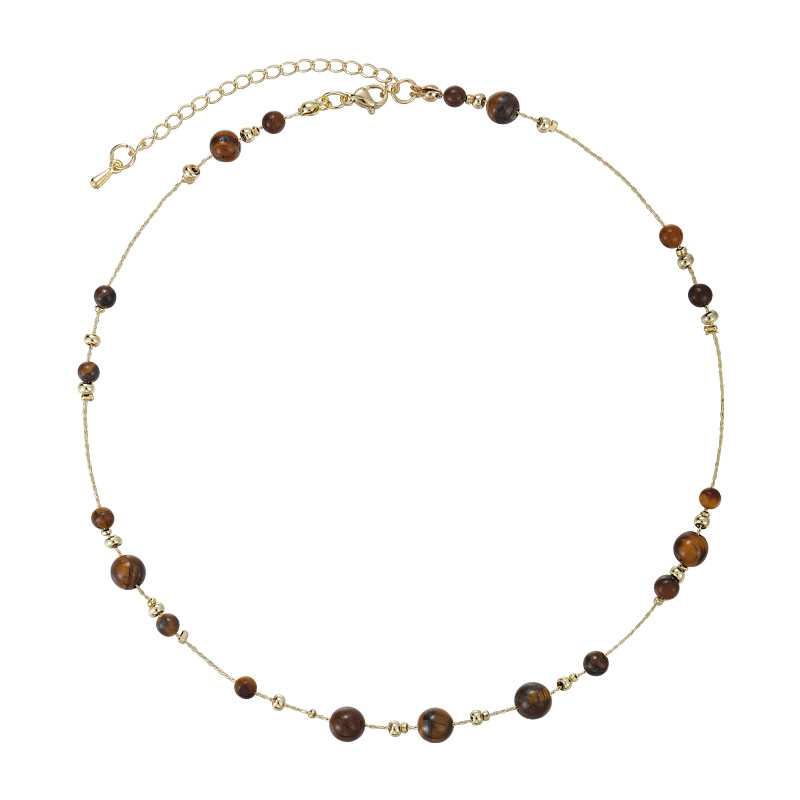 Gargantilla doble capa ojo de tigre