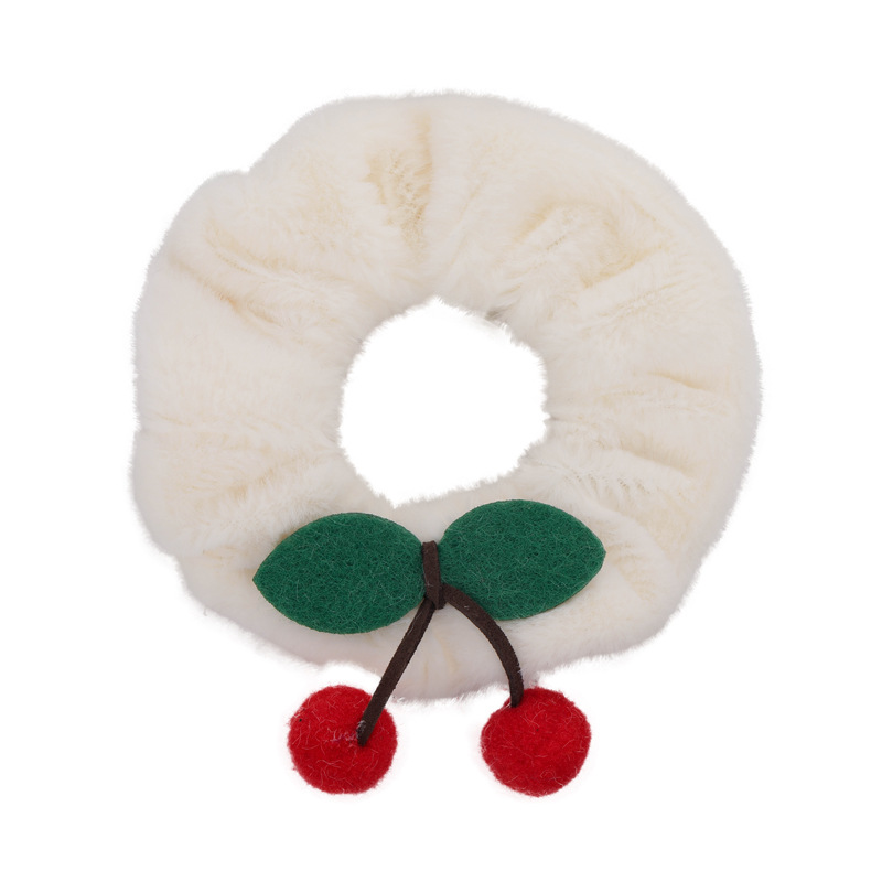 Plush Cherry Scrunchies