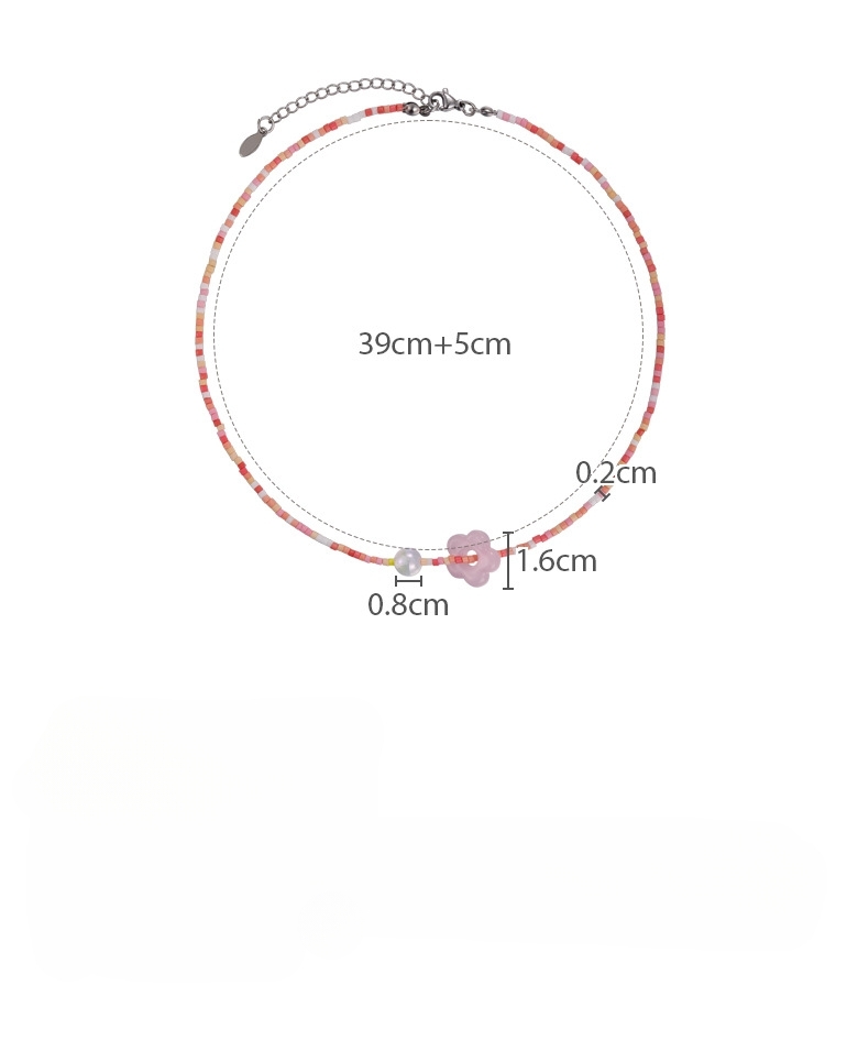 สร้อยคอช็อคเกอร์ดอกไม้เลื่อม
