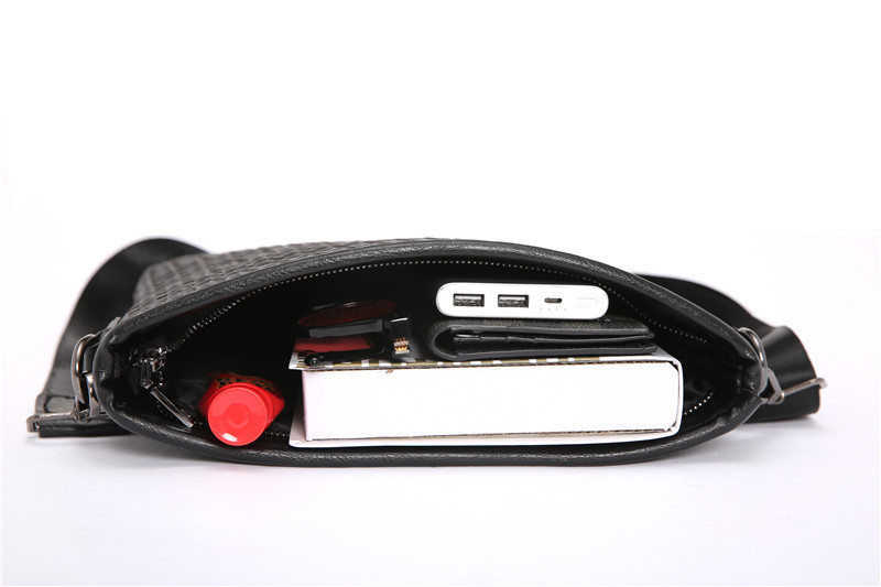 남성 핸드웨븐 크로스바디 백