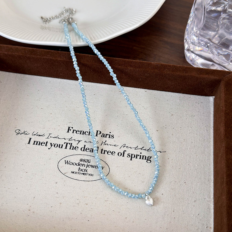 Kristallperlen-Herz-Collier