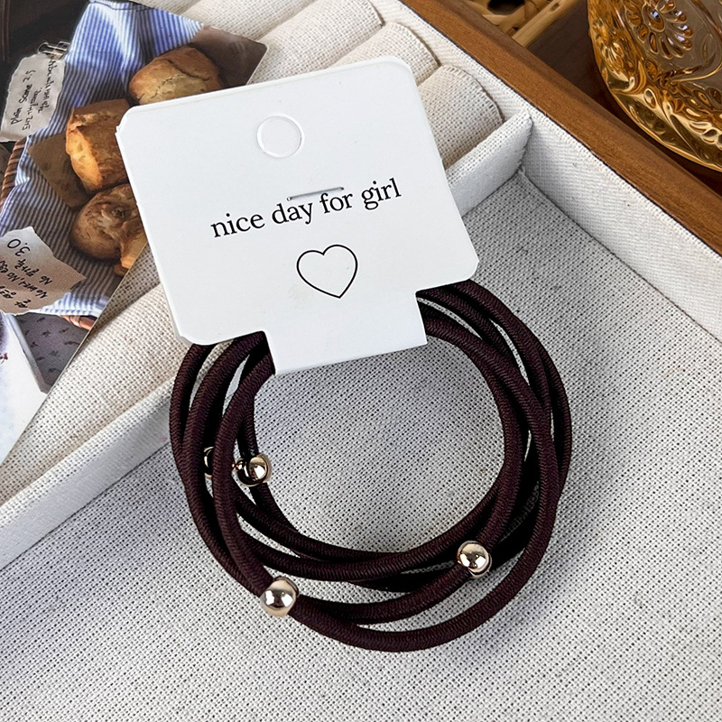 Haargummis mit Goldperlen Klein