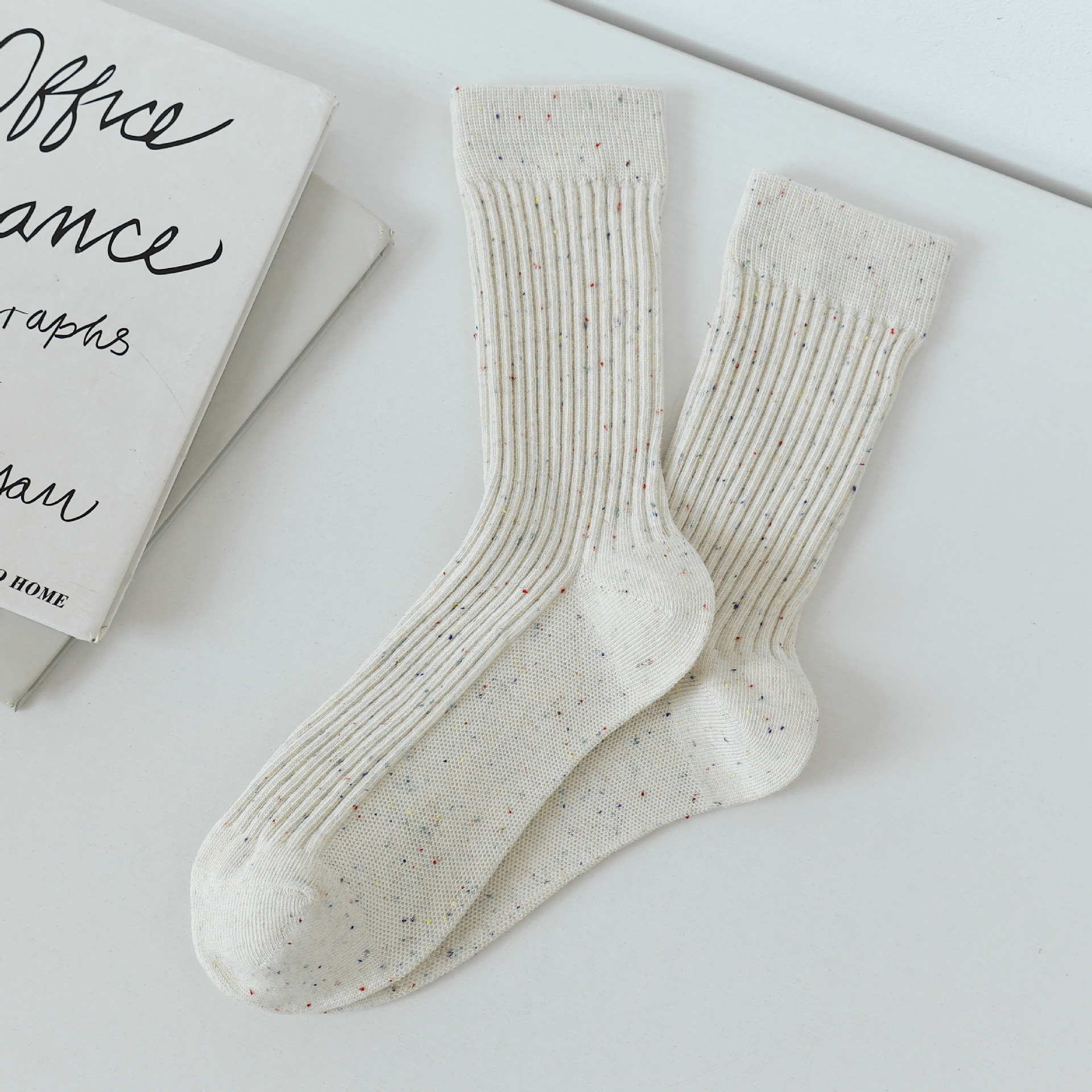 Meias Mid-Crew de Algodão para Mulher