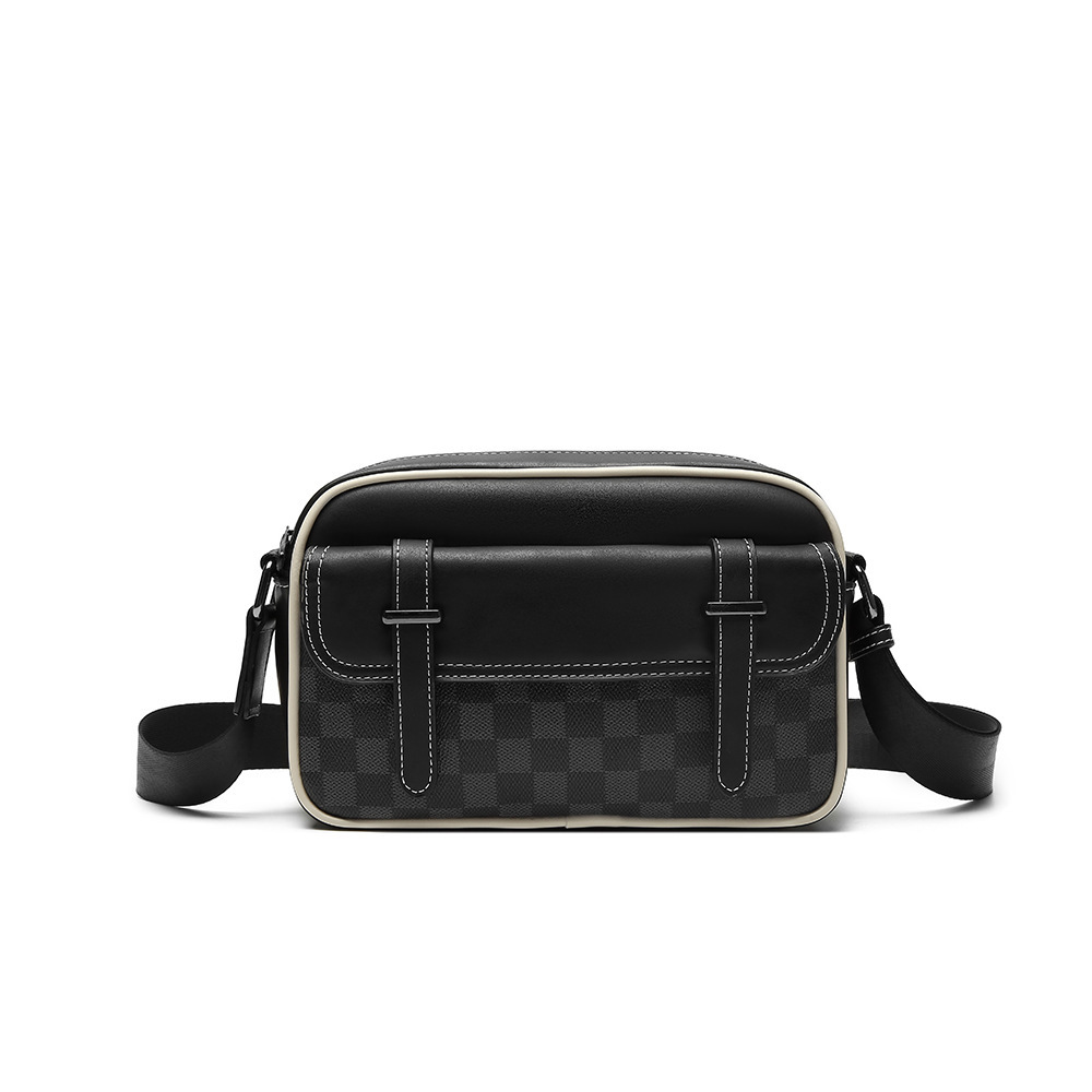 Heren Schoudertas met Ruitpatroon