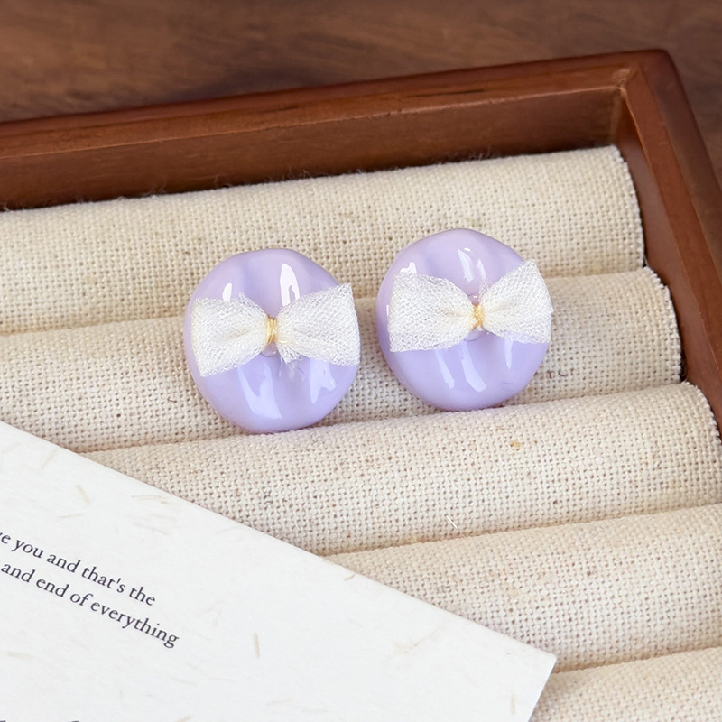 원형 에나멜 귀걸이