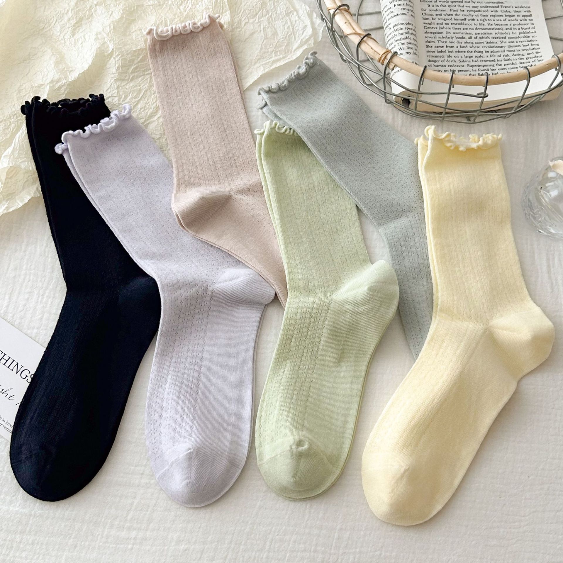 Meias Scrunch de Malha Sem Costura