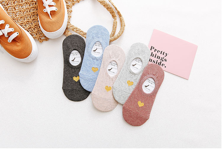 여성용 코튼 노쇼 양말