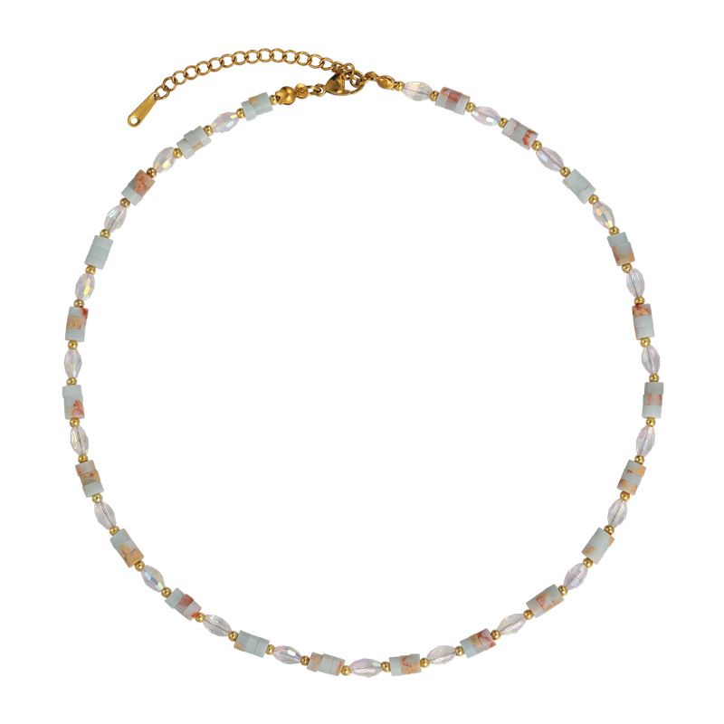 Вінтажне намисто з кришталевими намистинами