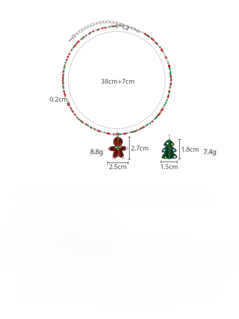 Різдвяне Намисто з Бісеру та Мультяшними Підвісками