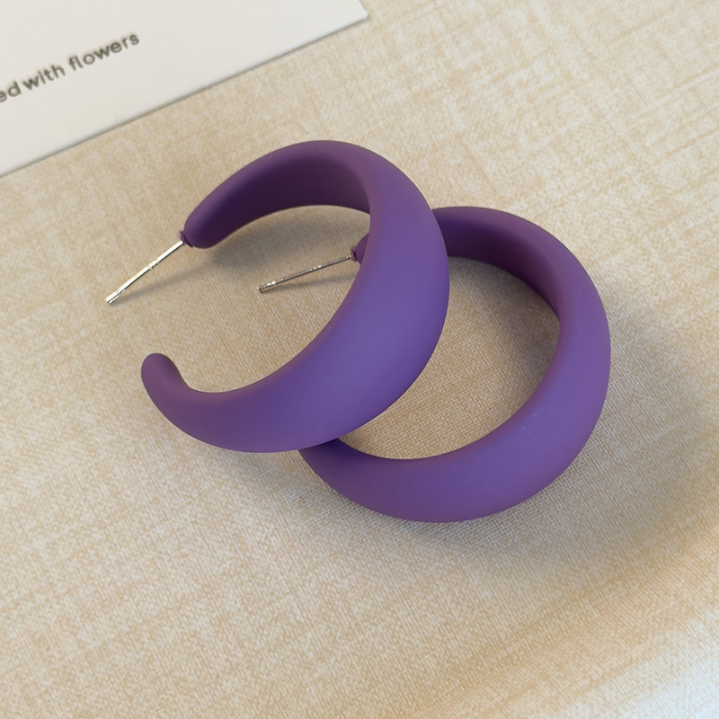 Şeker Renkli Reçine Halka Küpeler