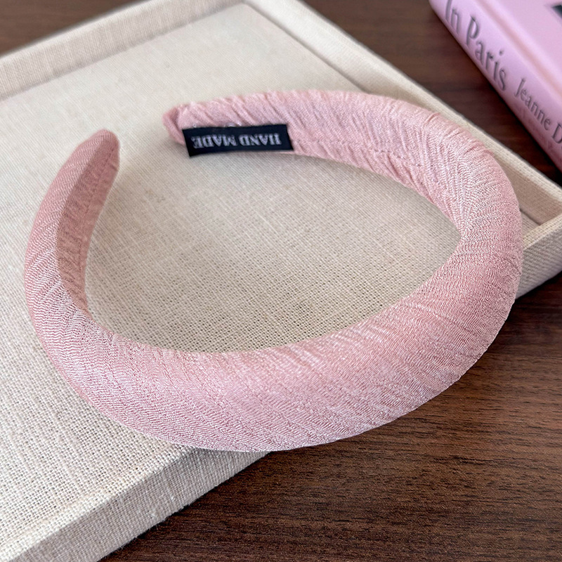 Bandă pentru Păr din Spumă Roz în Stil Coreean