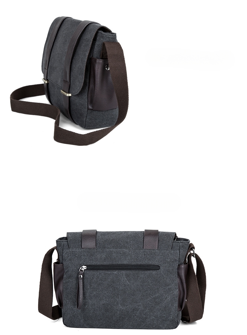 メンズキャンバスクロスボディショルダーバッグ