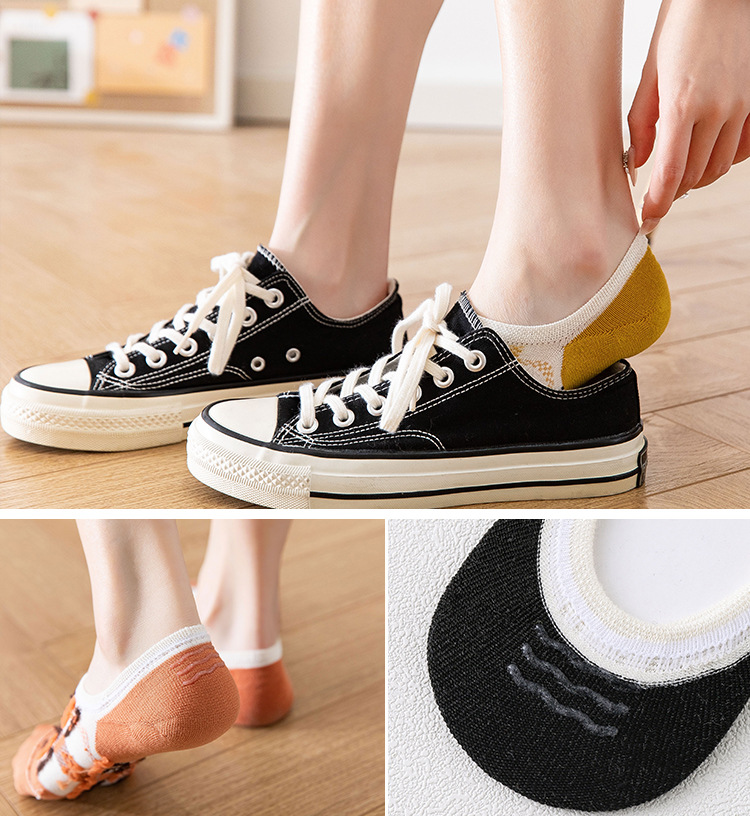 Calzini No-Show a Quadri Donna