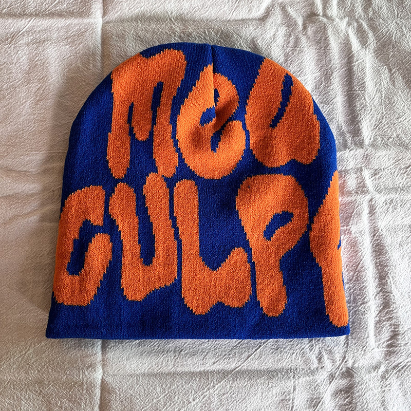 Jacquard Πλεκτό Κασκέτο με Εκτύπωση Αλφαβήτου