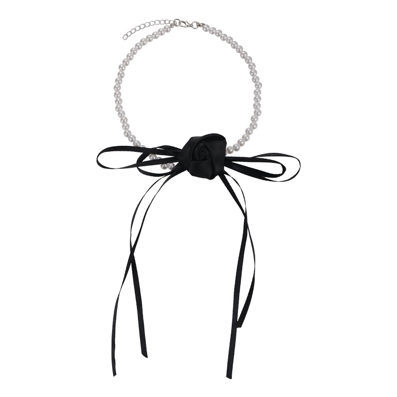 Camellia Pearl Choker Necklace