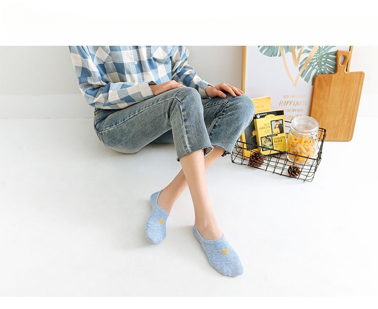 여성용 코튼 노쇼 양말