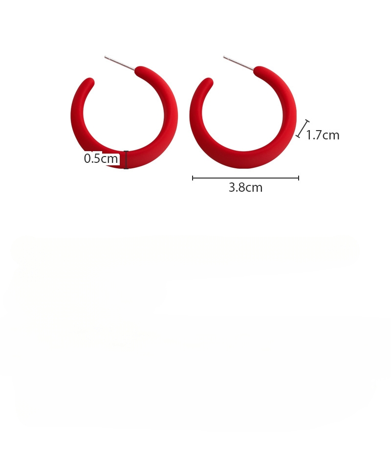 Şeker Renkli Reçine Halka Küpeler
