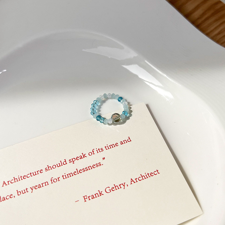 Crystal Beaded Necklace and Ring Set