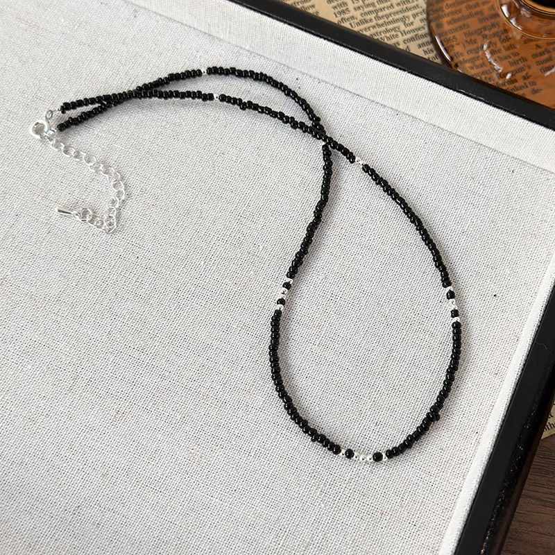 Zwart Hart Kralen Choker Ketting