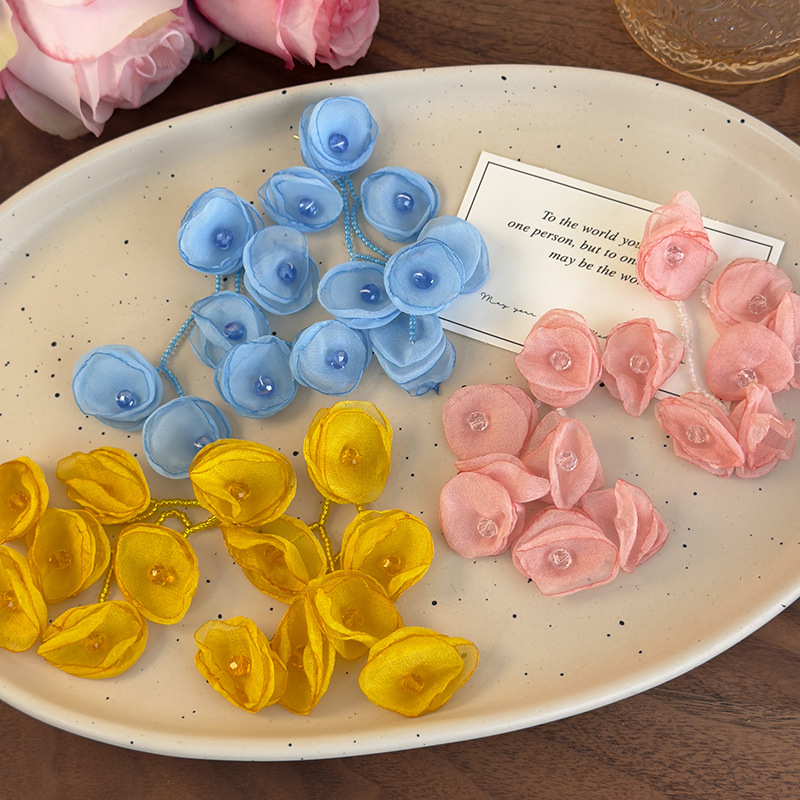 플로럴 술 비즈 귀걸이