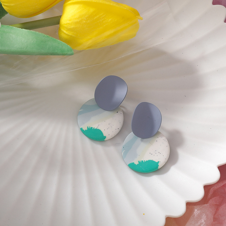 추상 기하학 귀걸이