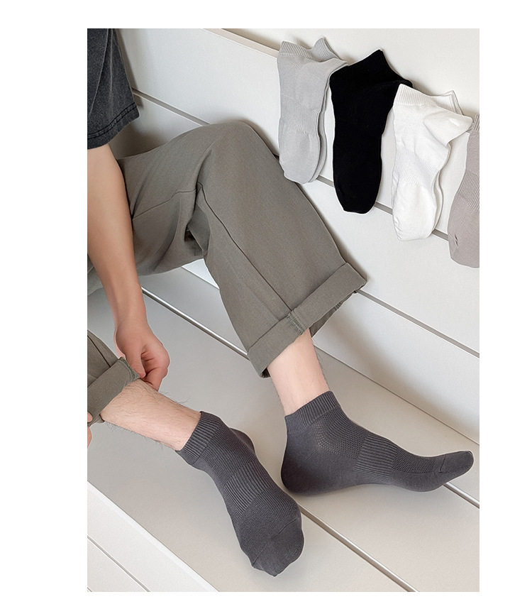 ถุงเท้าผู้ชายฝ้ายเมชระบายอากาศ