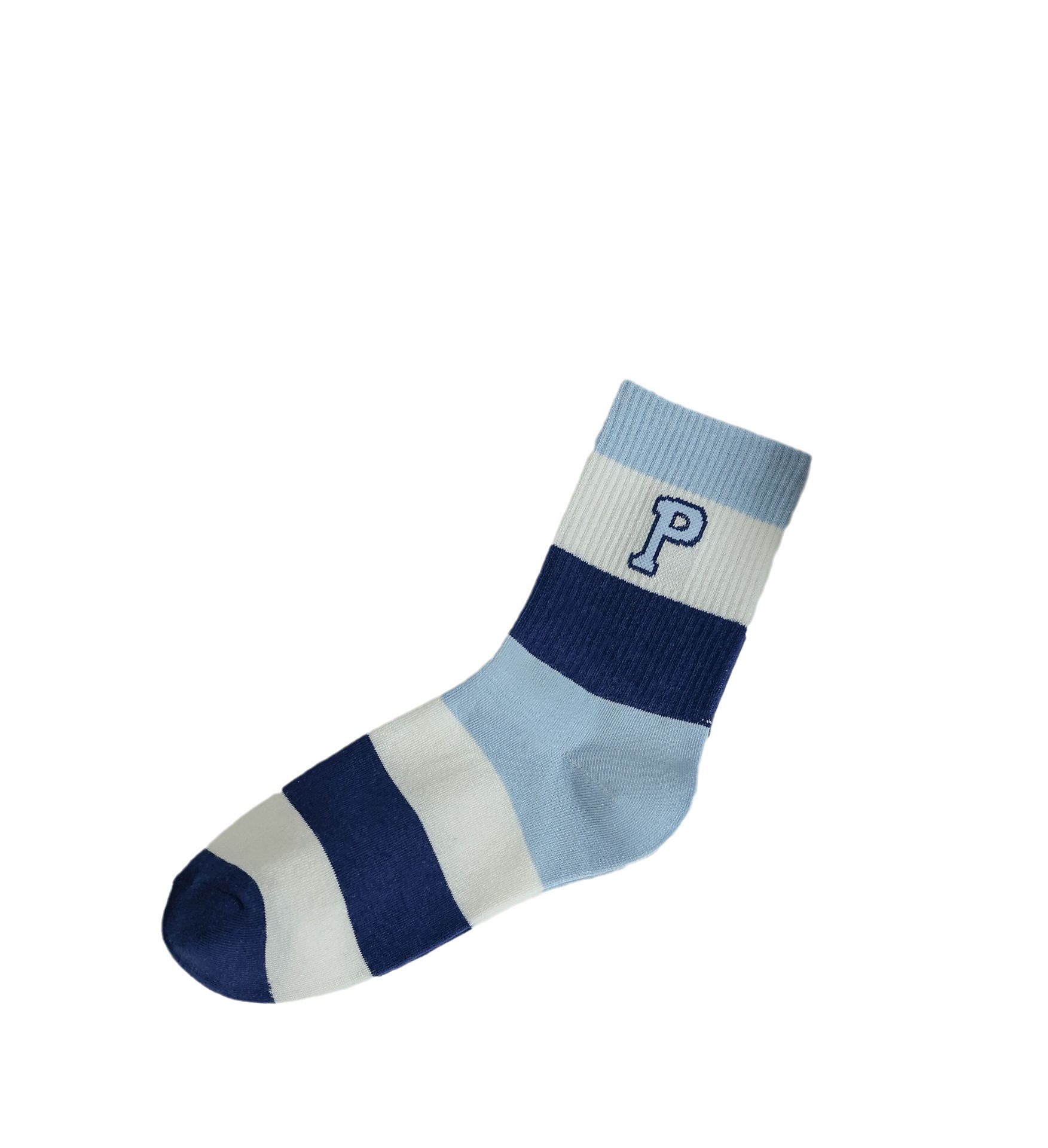 Meias Meia-Altura de Algodão com Letras