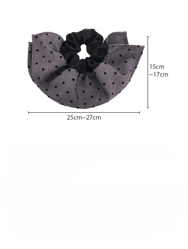 グレー水玉スクランチー