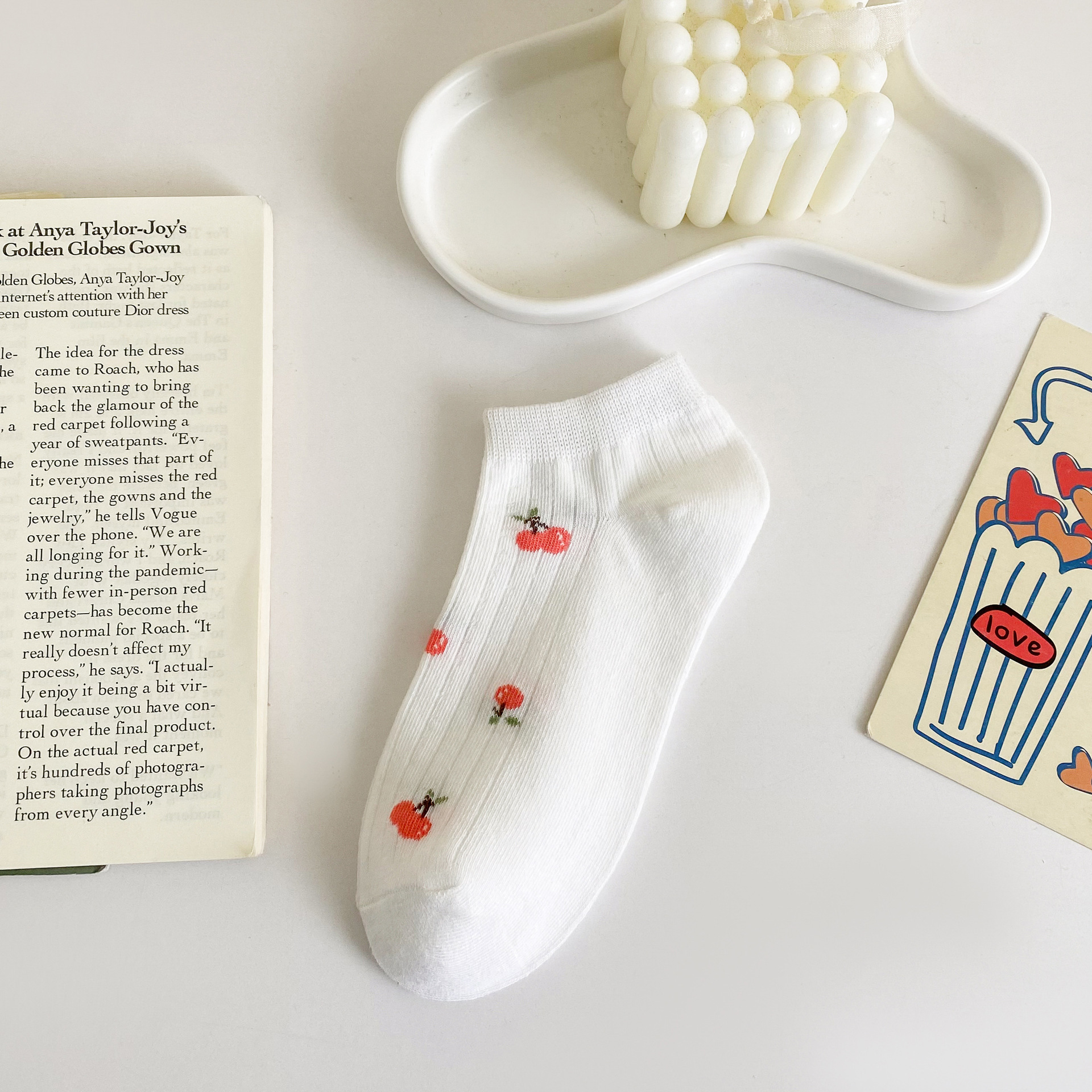 Жіночі бавовняні носки-невидимки