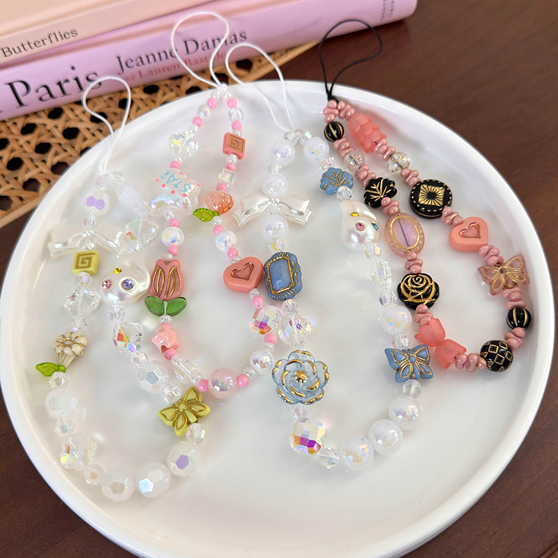 إكسسوارات سوار الهاتف والبراسليت بالخرز