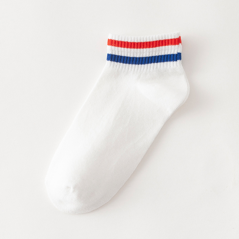 여성용 투 스트라이프 발목 양말
