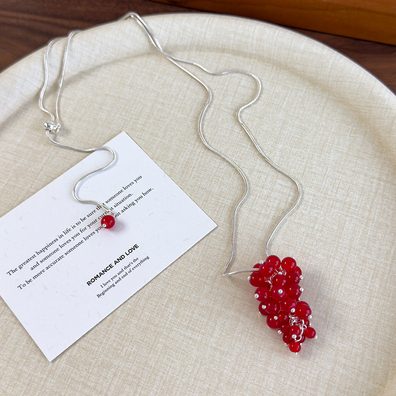 Довге Намисто з Виноградним Намистинами