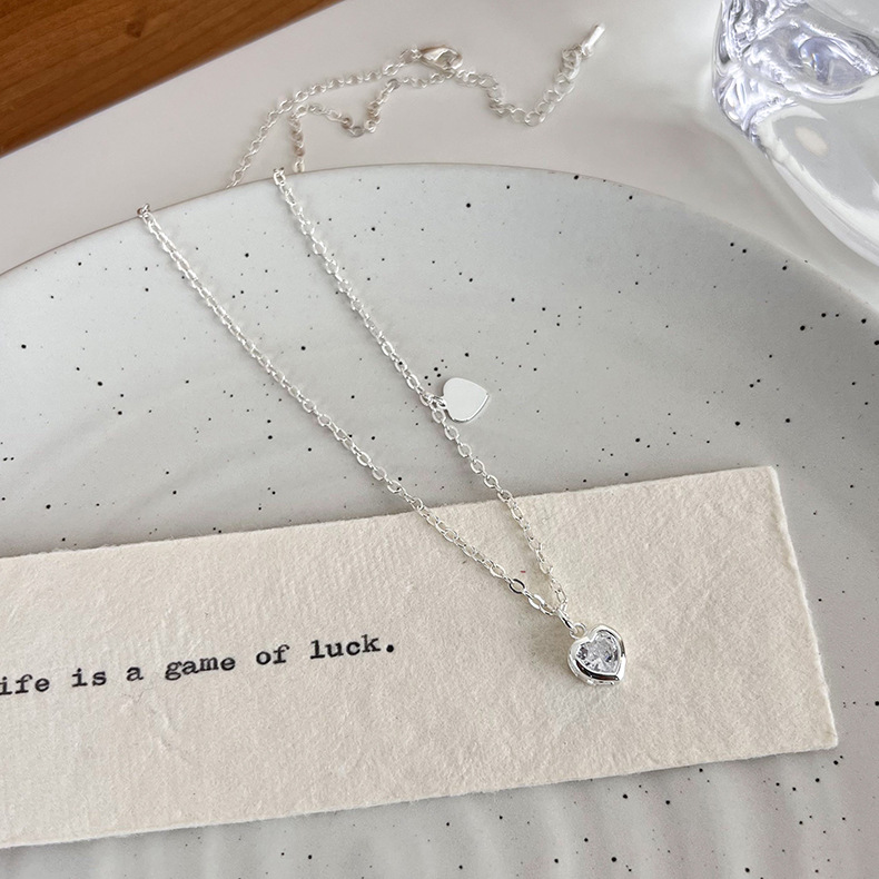 Намисто з Серцем з Кольоровим Цирконієм