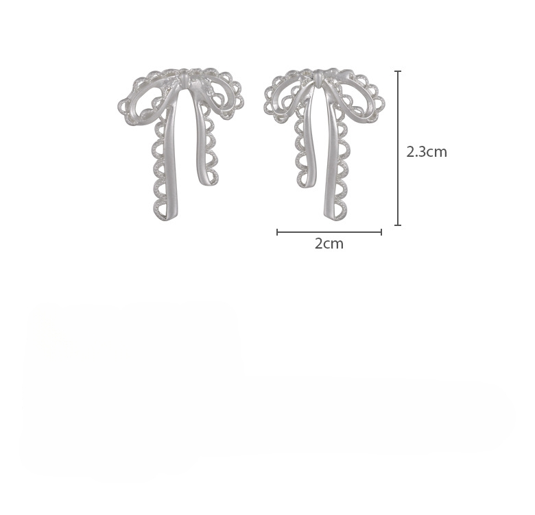 Örhängen med Hålkantad Slipsrosett