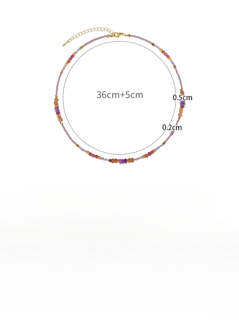 قلادة تشوكر من الكريستال البنفسجي