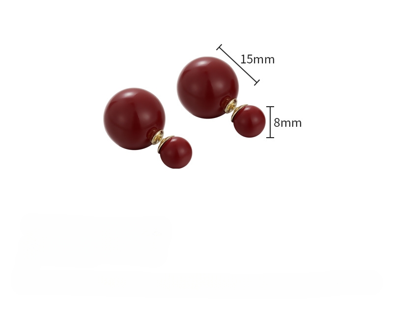 더블 사이드 펄 귀걸이