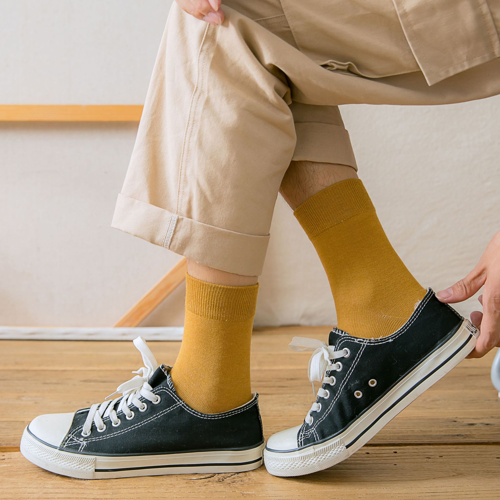 Meias de Algodão Meia-Altura