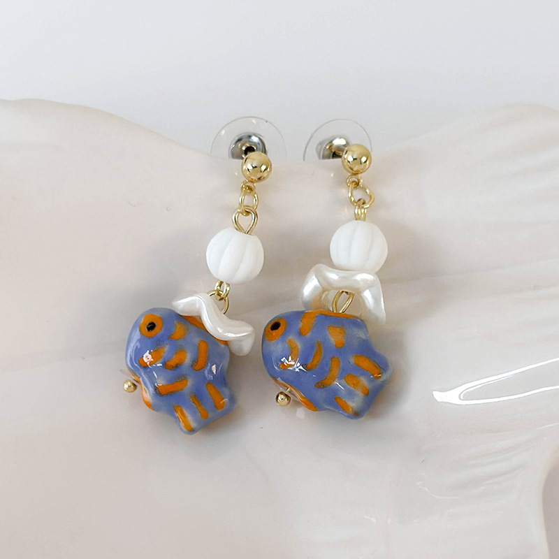 Керамические Серьги Рыбки